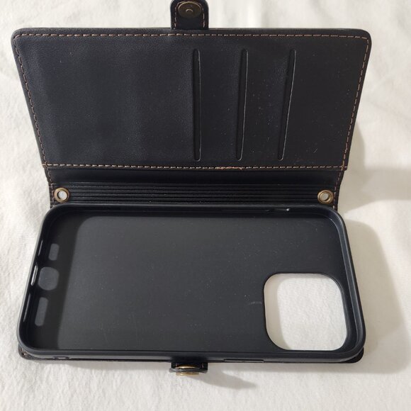 CaseMe Leather Folio Style Wallet Phone Case Zip Magnetic Close Card Slots - Picture 4 of 16